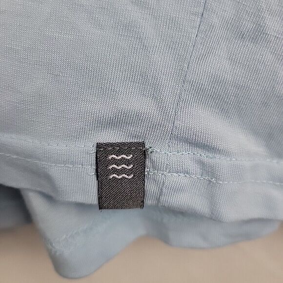 Free Fly Shirt Mens XXL Light Blue Bamboo Lightweight Long Sleeve Crew Neck - Picture 7 of 10